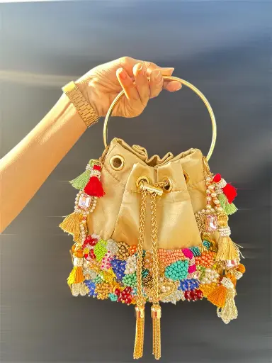 Tassel Golden Bag